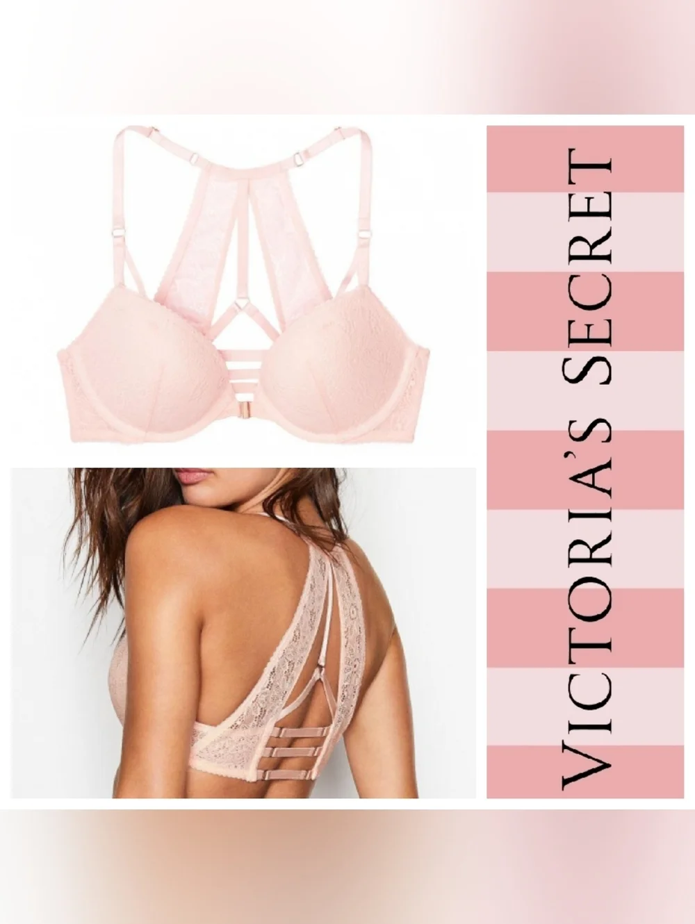 Victoria's Secret Very Sexy Push-up Lace Eyelet Cage Bra